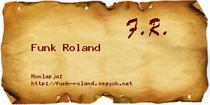 Funk Roland névjegykártya