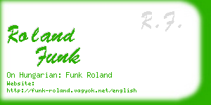 roland funk business card